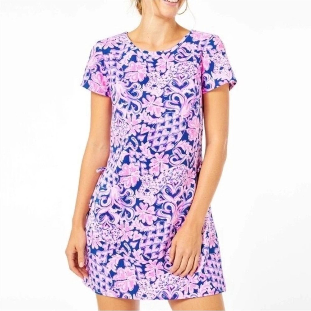 New Lilly Pulitzer Blanca Stretch Romper, Indigo Love You Bunches